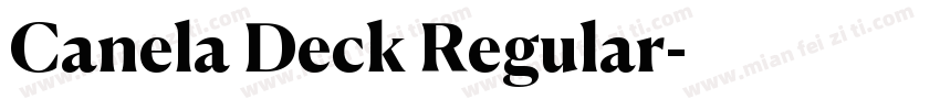 Canela Deck Regular字体转换